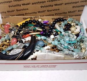 2+ lb. Vintage to Now Mixed Craft/Wearable Jewelry Lot.